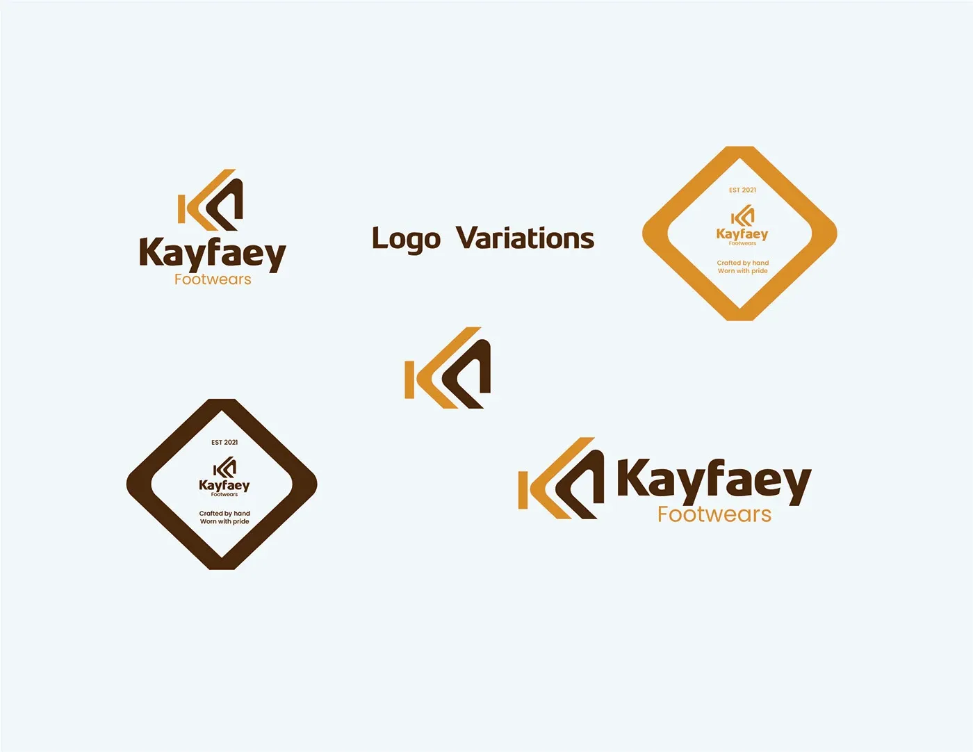 Logo variations including the diamond containment and horizontal lockup