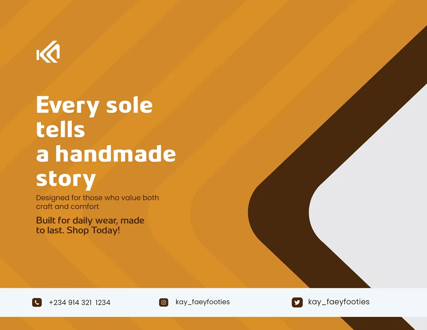 Campaign layout reading Every sole tells a handmade story