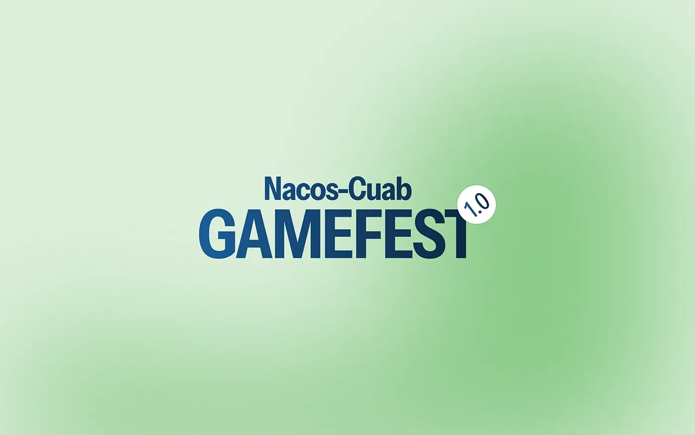 The Nacos-Cuab GameFest logo on a green gradient